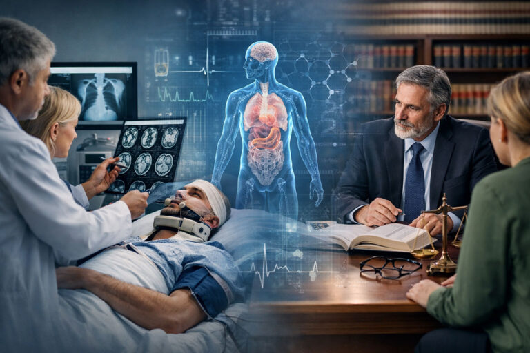 Physician performing an independent medical examination for a litigation case