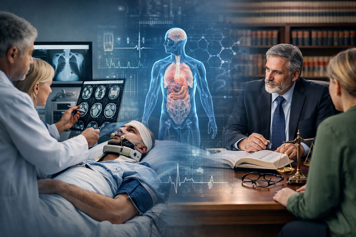 Physician performing an independent medical examination for a litigation case